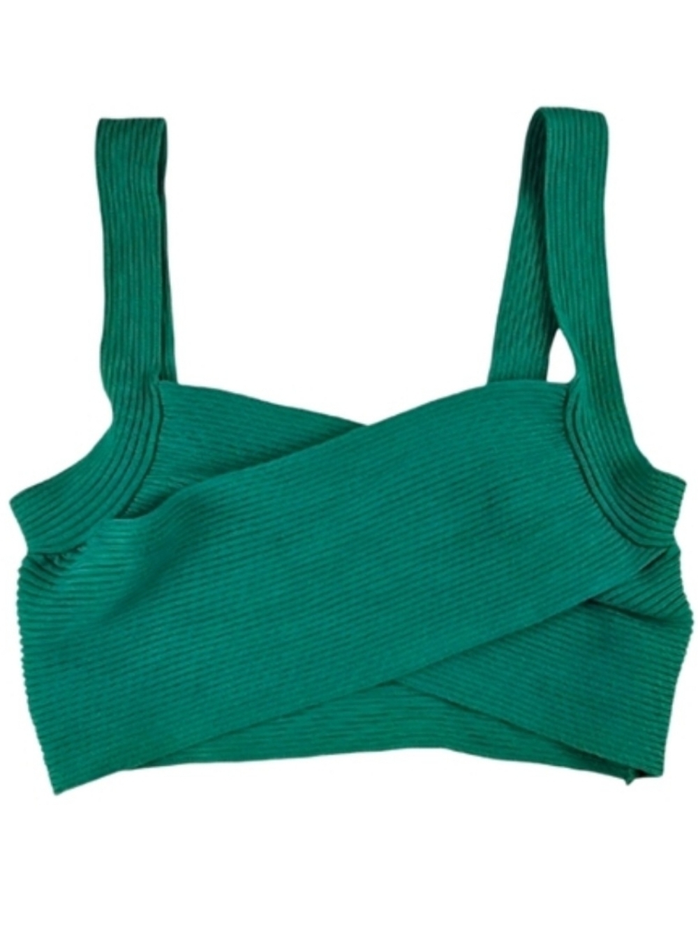Mango Green Ribbed Crop Top - Picture 5 of 5